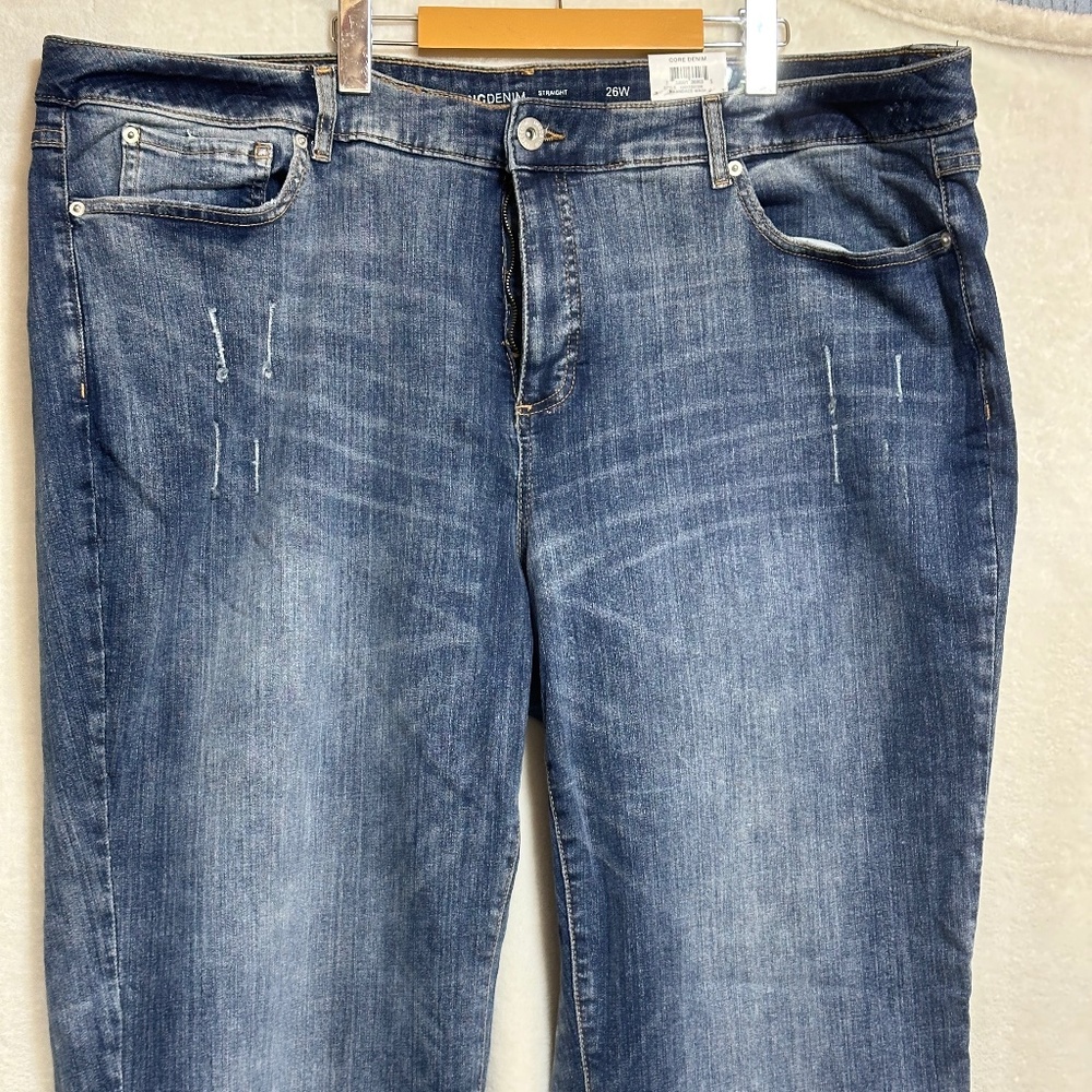 Inc Core Denim Women's Jeans 26W Blue Staight Mid Rise (International Concepts)